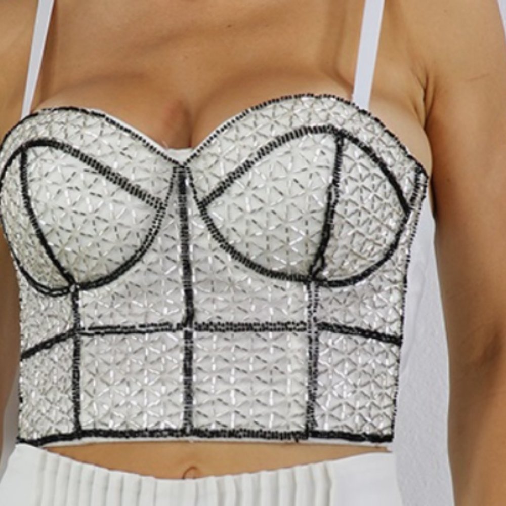 Rhinestone bustier